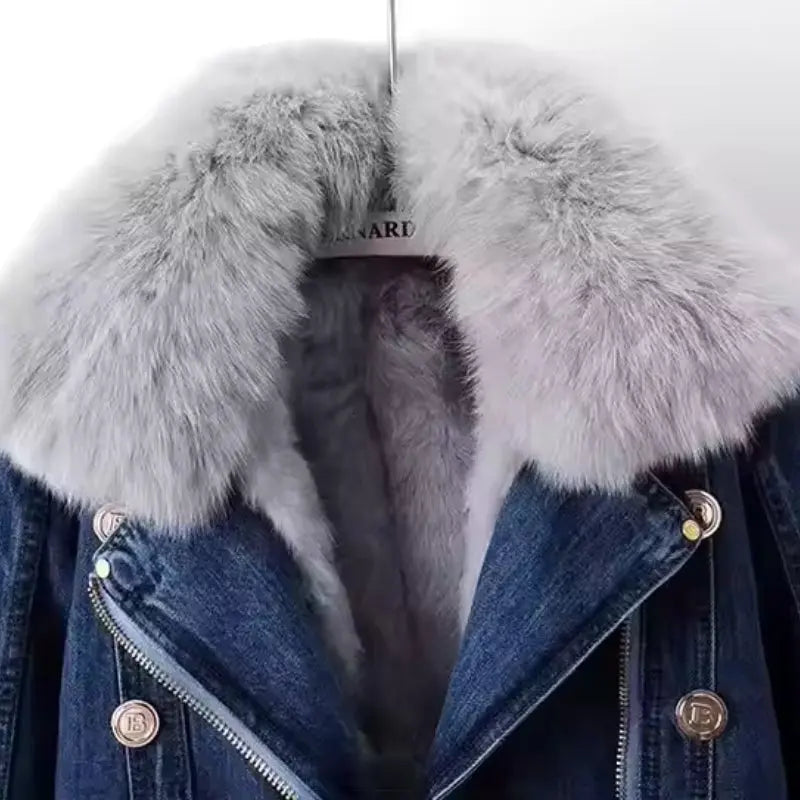 Frost Luxe Fur Denim Jacket NIQApparel