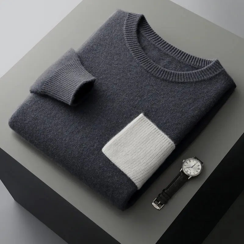 Contrast Cashmere Sweater NIQApparel