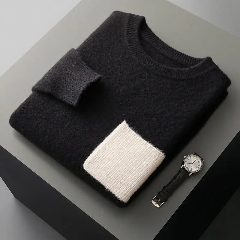 Contrast Cashmere Sweater NIQApparel