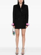HIGH STREET Newest 2024 Designer Fashion Women's Double Breasted Bow Blazer Dress NIQApparel